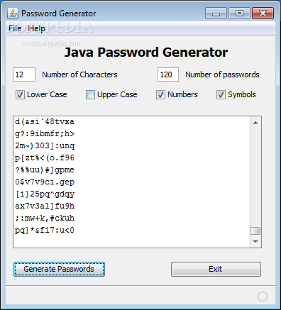 ch4 password creator java gui