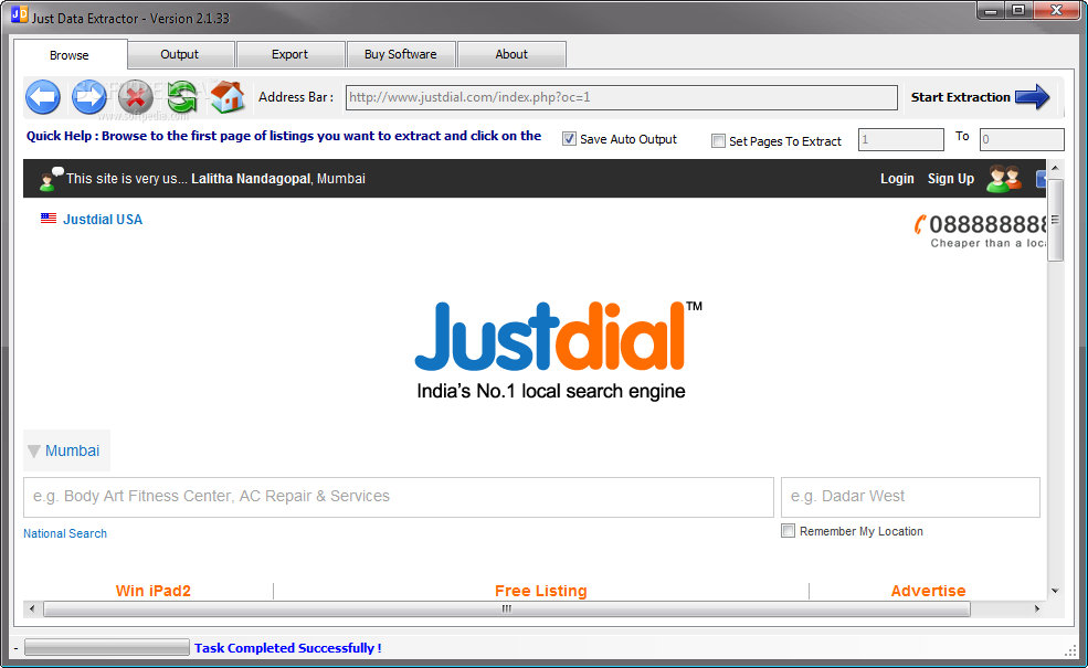 justdial data extractor