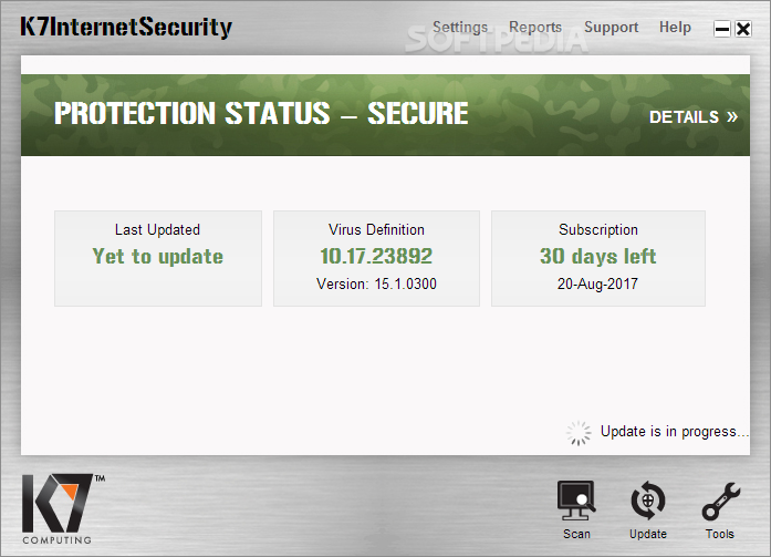K7 Internet Security screenshot #0
