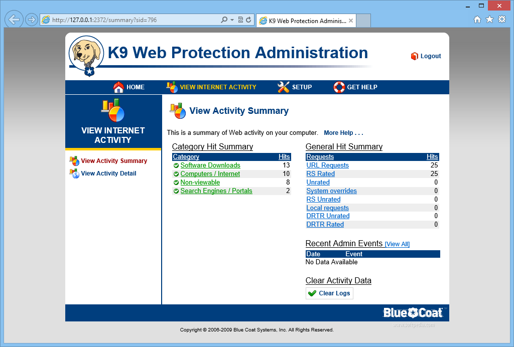 k9 web protection login