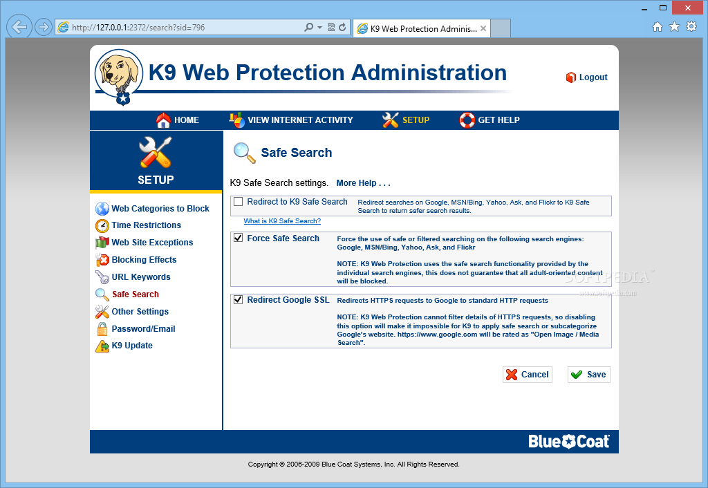 blue coat k9 web protection for windows 10