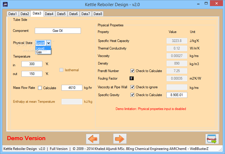 Kettle Reboiler Design screenshot #4