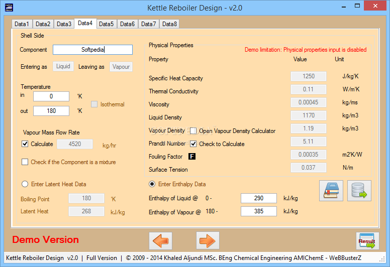 Kettle Reboiler Design screenshot #5