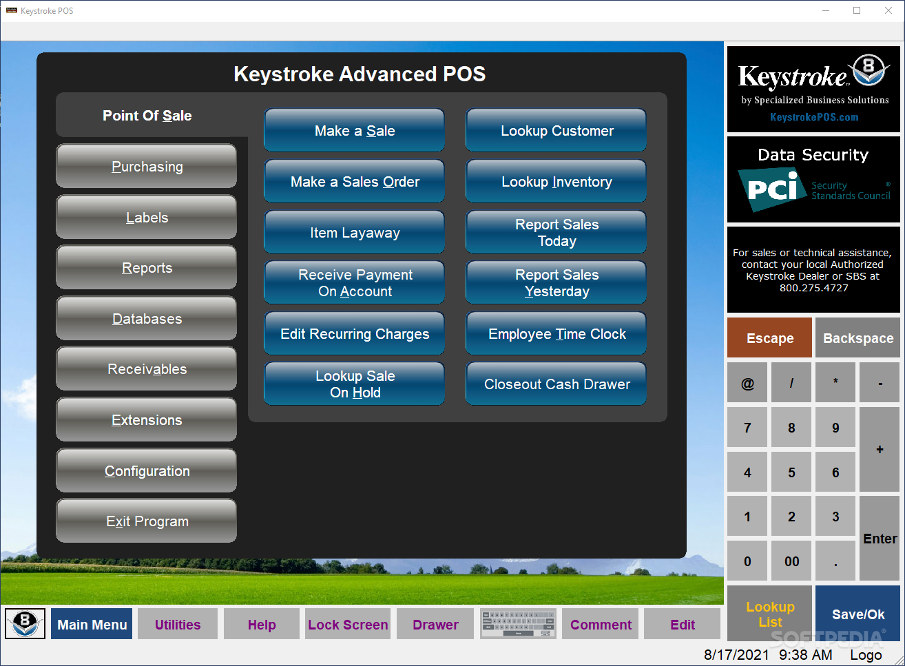 Keystroke POS screenshot #0