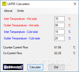 LMTD Calculator screenshot #0