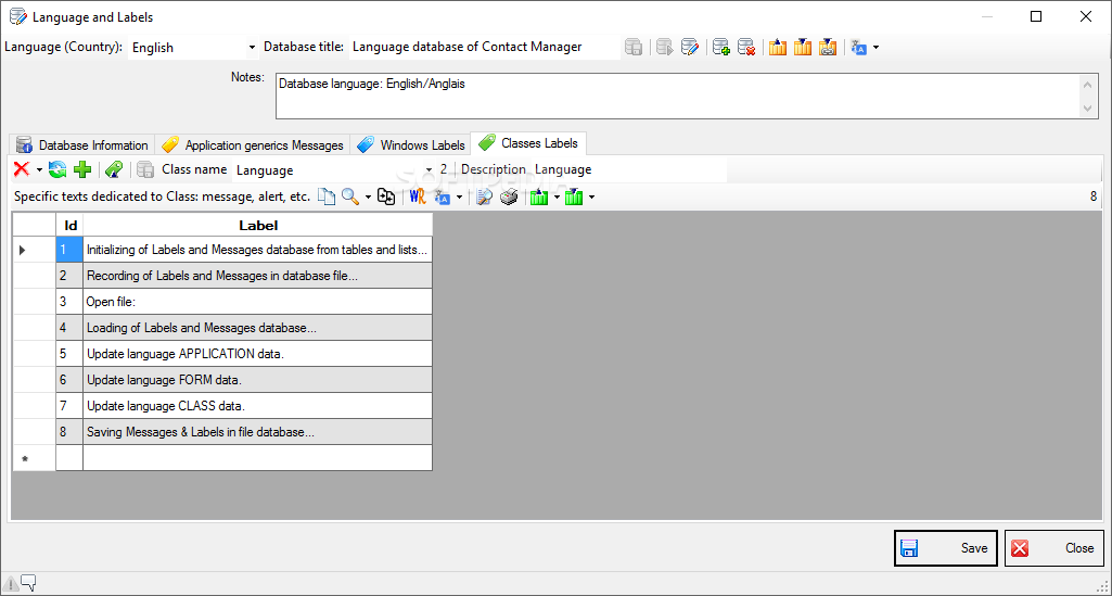 Labels & Messages Editor screenshot #5