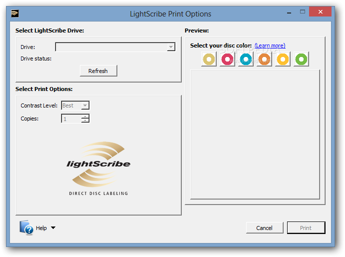 lightscribe software windows 10 pro