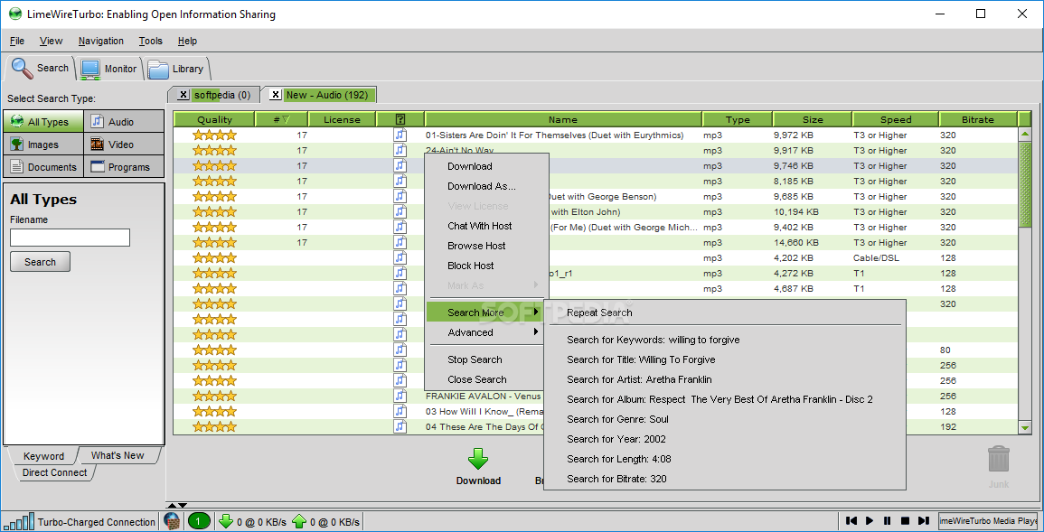 LimeWire Turbo screenshot #0
