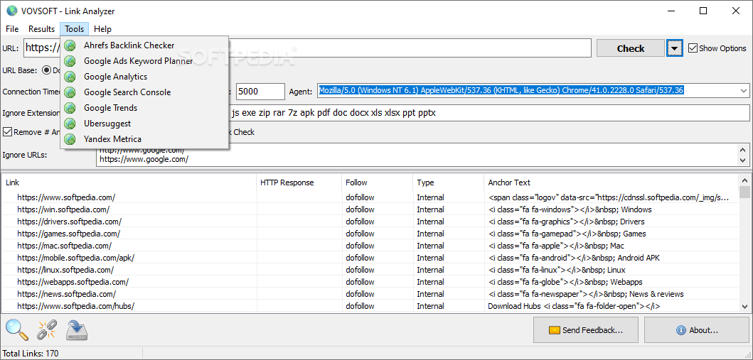 download the new version for windows VOVSOFT Link Analyzer 1.7