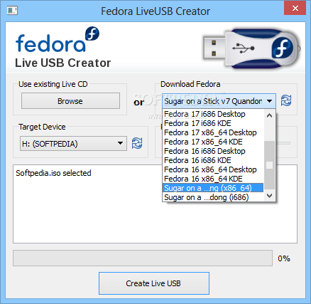 Fedora LiveUSB Creator 3.12.0 - Download