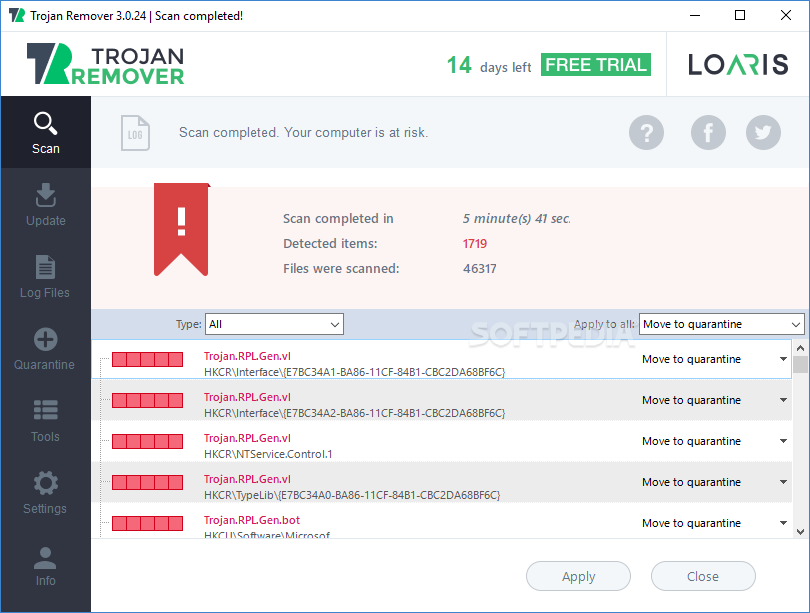 loaris trojan remover lifetime policy changed