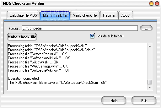 MD5 Checksum Verifier screenshot #1