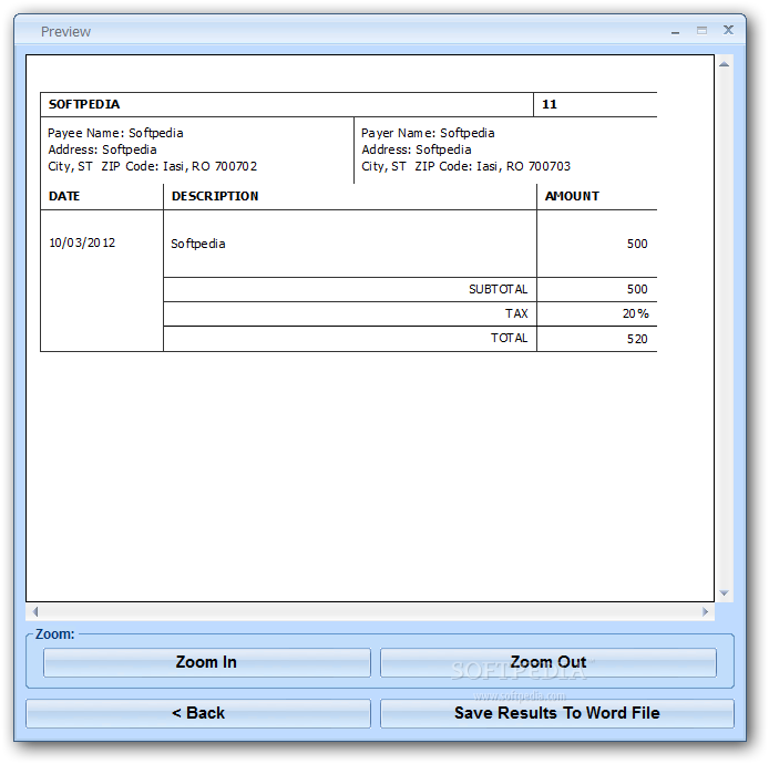 Download MS Word Receipt Template Software