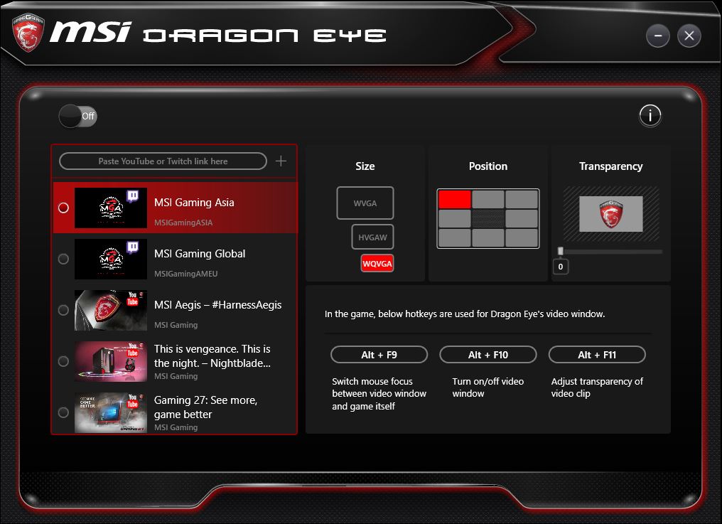 msi use dragons eye with any game