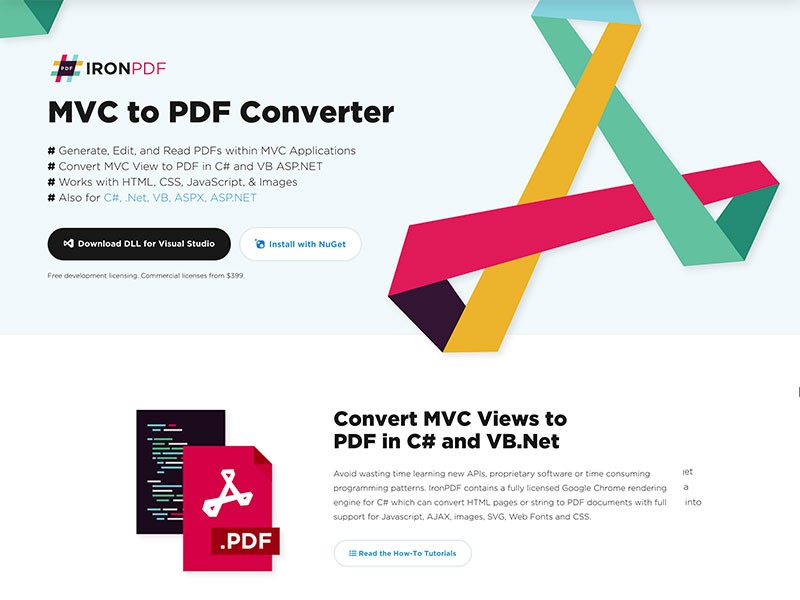 MVC to PDF Converter screenshot #0