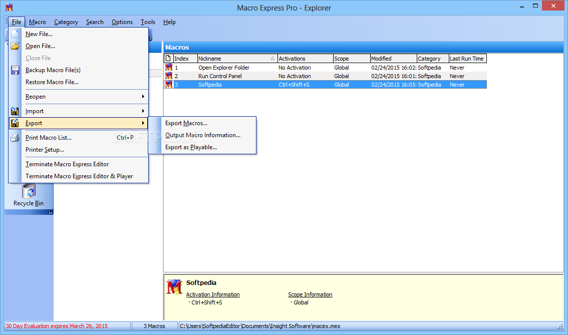 Macro Express Pro screenshot #5