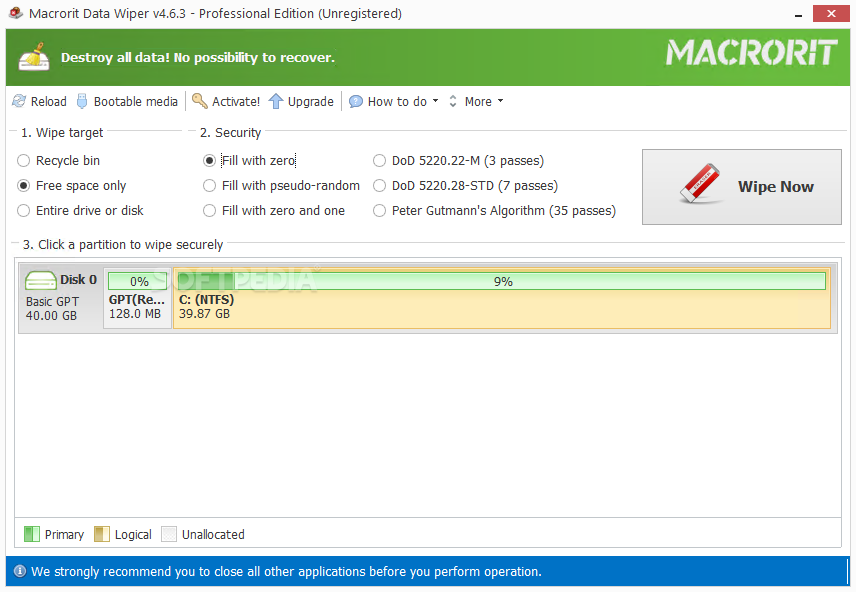Macrorit Data Wiper 6.9 download the last version for windows