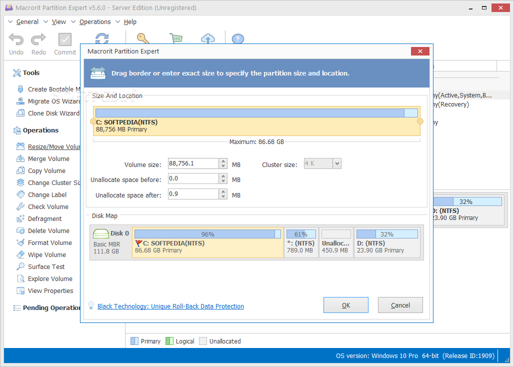Macrorit Disk Partition Expert Server Edition Portable screenshot #1