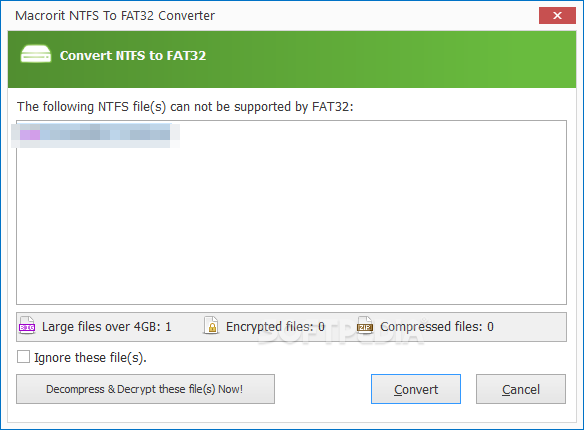 Macrorit NTFS to FAT32 Converter screenshot #1