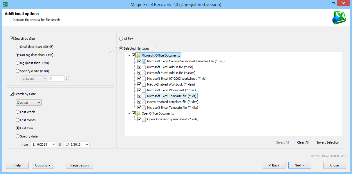 Magic Excel Recovery 4.6 instaling