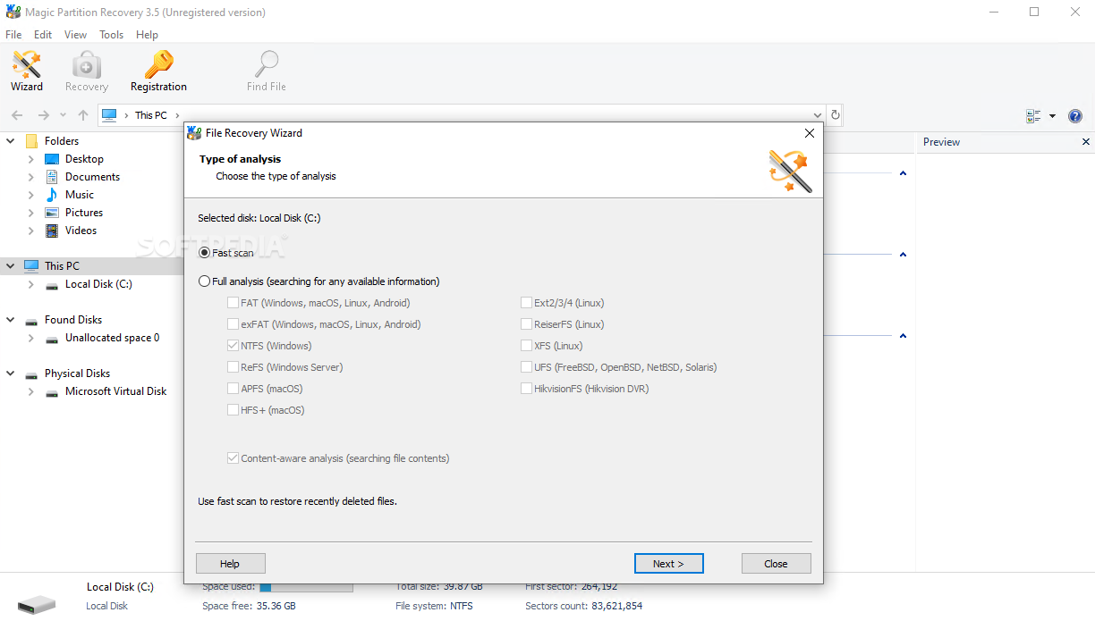 Magic Partition Recovery 4.8 free instals