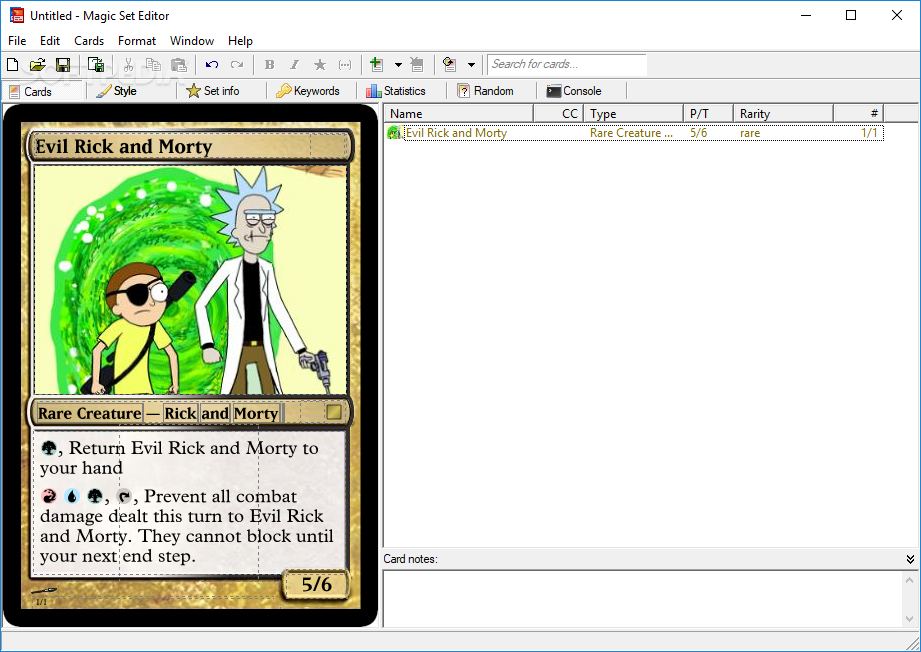 Magic Set Editor screenshot #3