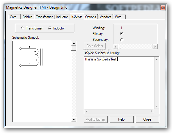 Magnetics designer software