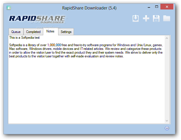 Download RapidShare Downloader 5.6