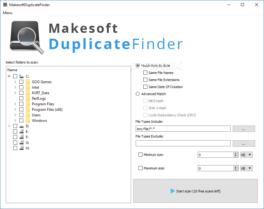 Makesoft DuplicateFinder screenshot #0