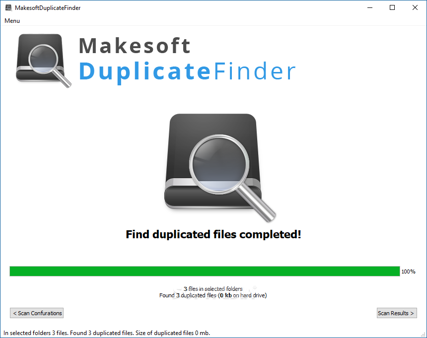 Makesoft DuplicateFinder screenshot #1