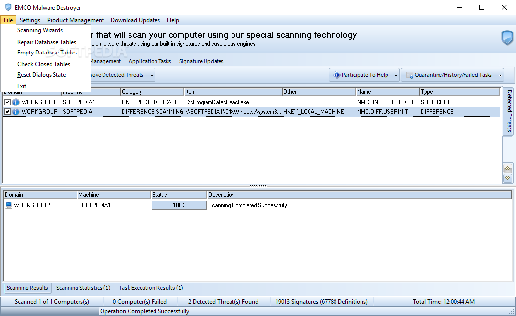 EMCO Malware Destroyer screenshot #2