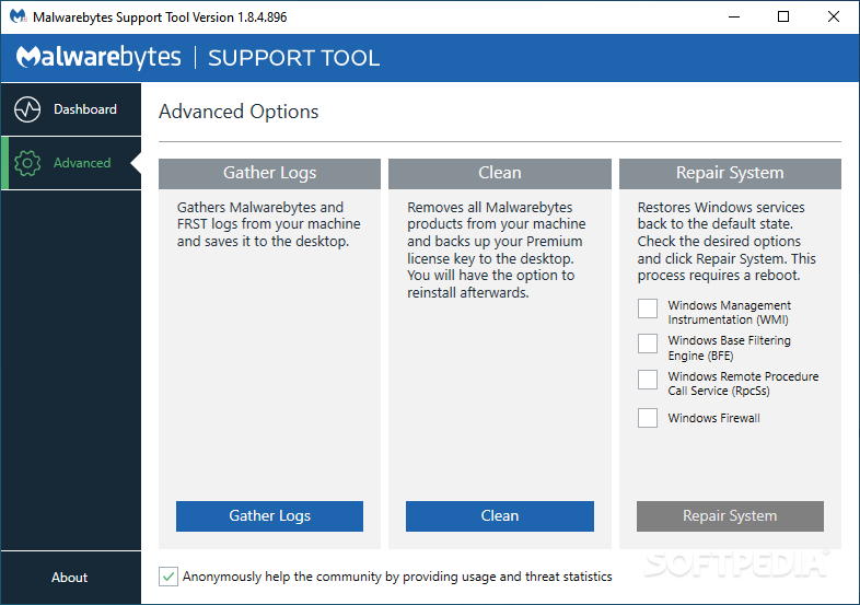 Malwarebytes Support Tool screenshot #2