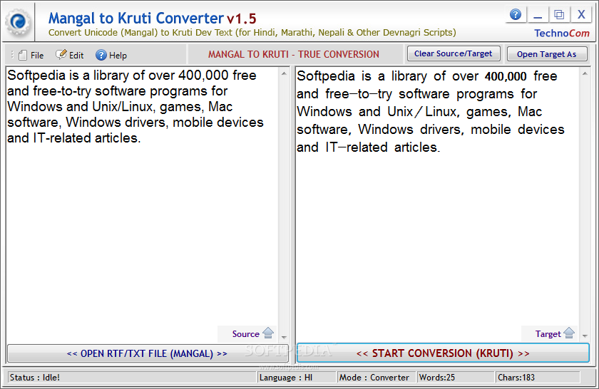 Mangal To Kruti Converter screenshot #1