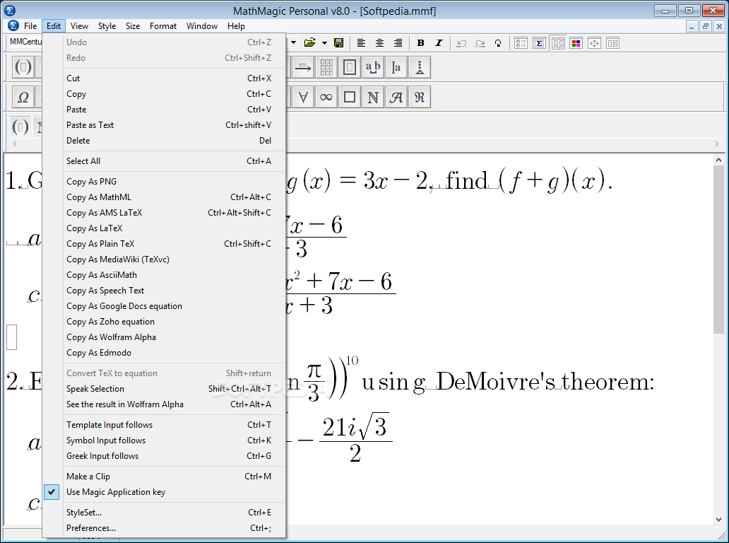 MathMagic Personal Edition screenshot #2