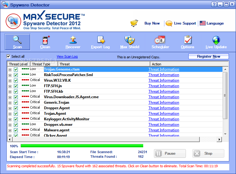 spyware maximum secure