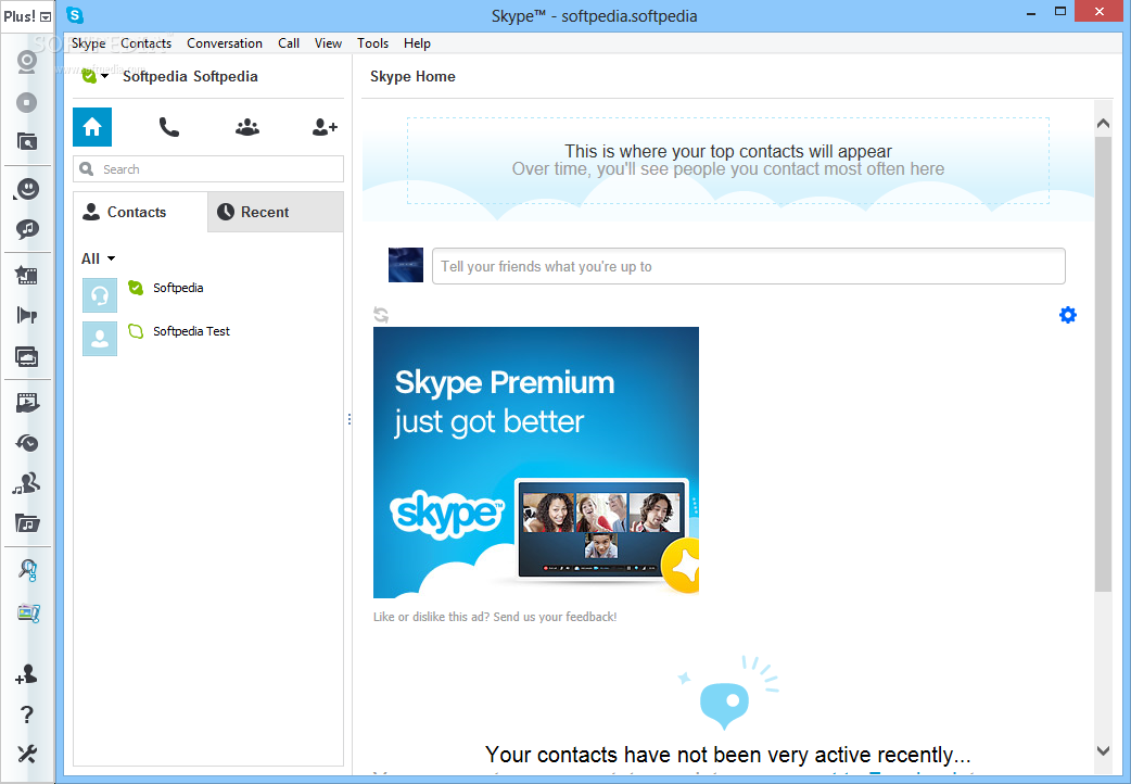 Skype. chat. 