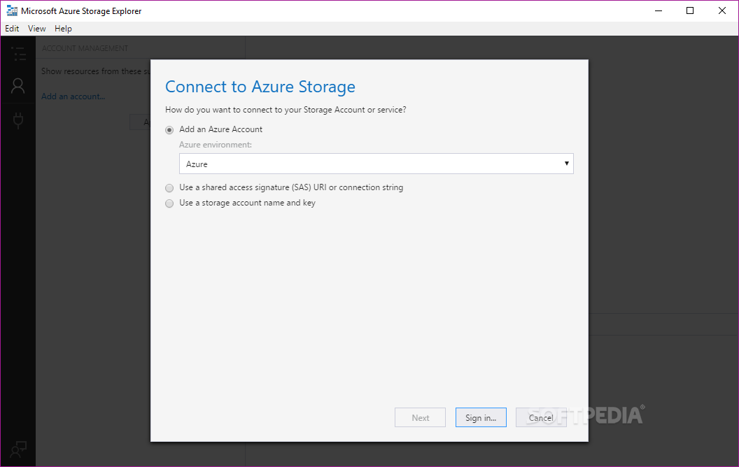 Microsoft Azure Storage Explorer screenshot #2