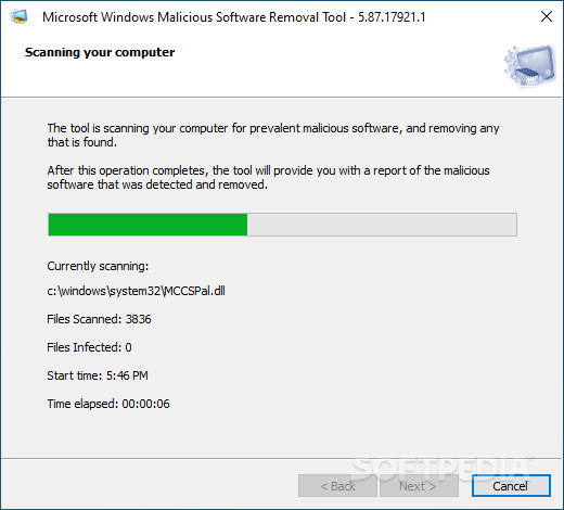 instal the new Microsoft Malicious Software Removal Tool 5.117