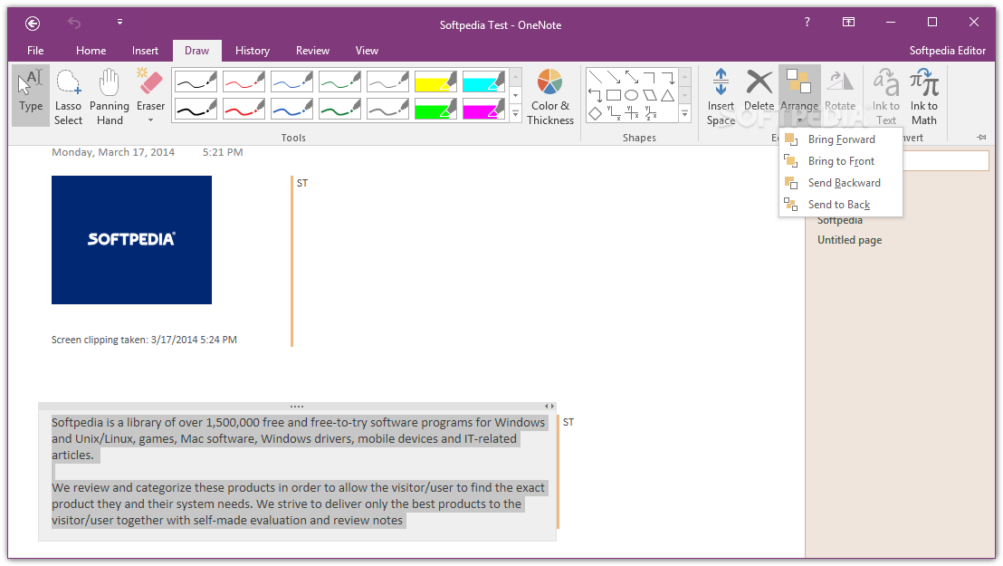 onenote 2016 screen clipping tool
