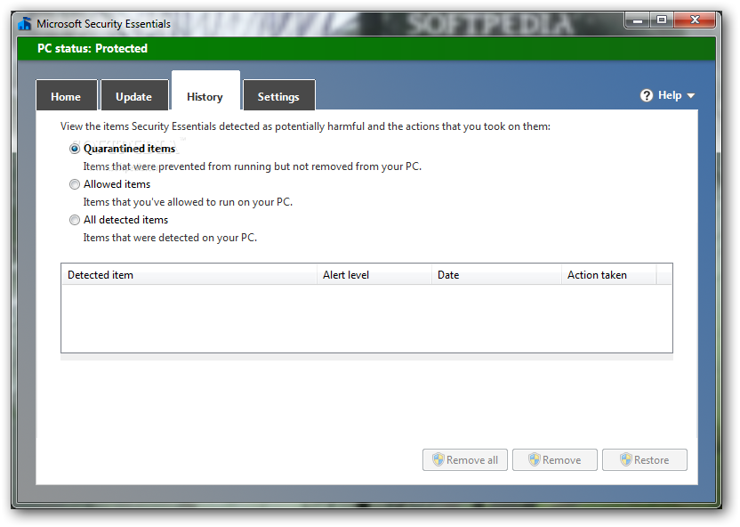 Microsoft Security Essentials - MSE screenshot #3