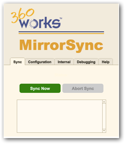mirrorsync database name has a space