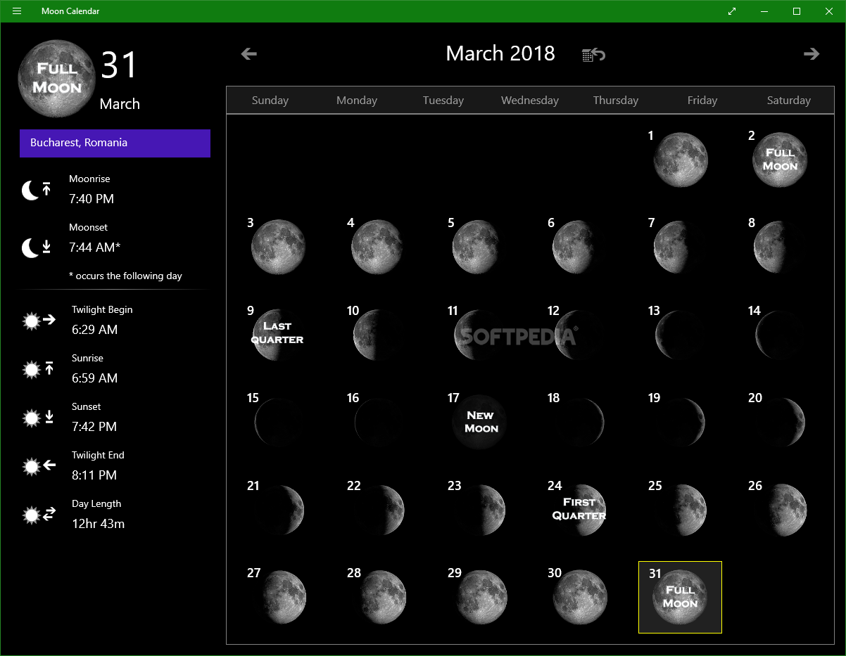 Download Moon Calendar