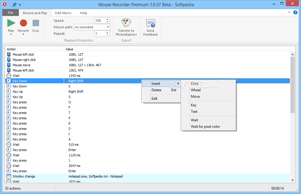 change mouse and key recorder plist
