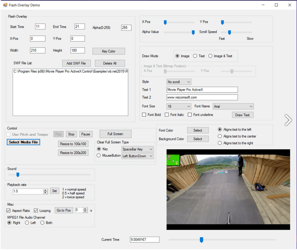 Movie Player Pro SDK ActiveX screenshot #1