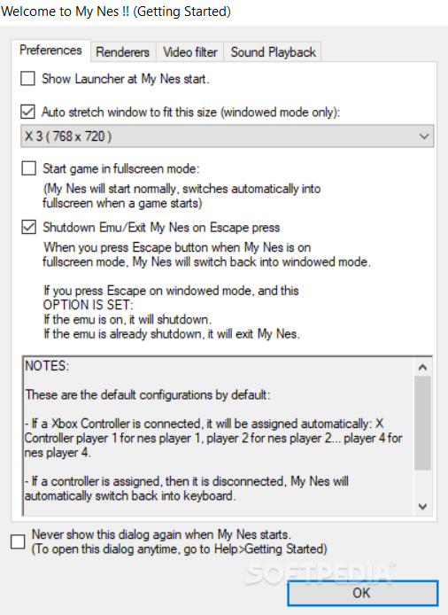 jnes emulator screen size change