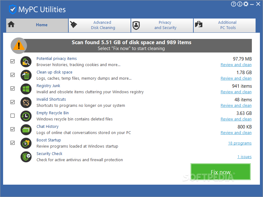 MyPC Utilities screenshot #1