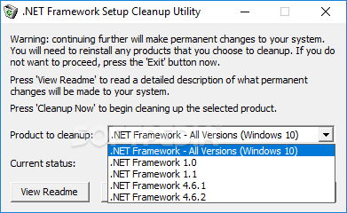 download do aplicativo de limpeza de configuração do net framework
