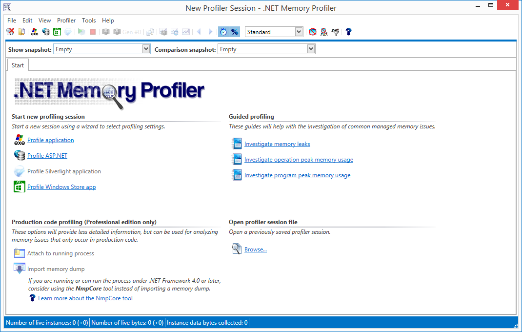 .NET Memory Profiler screenshot #0