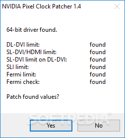 NVIDIA Pixel Clock Patcher screenshot #0
