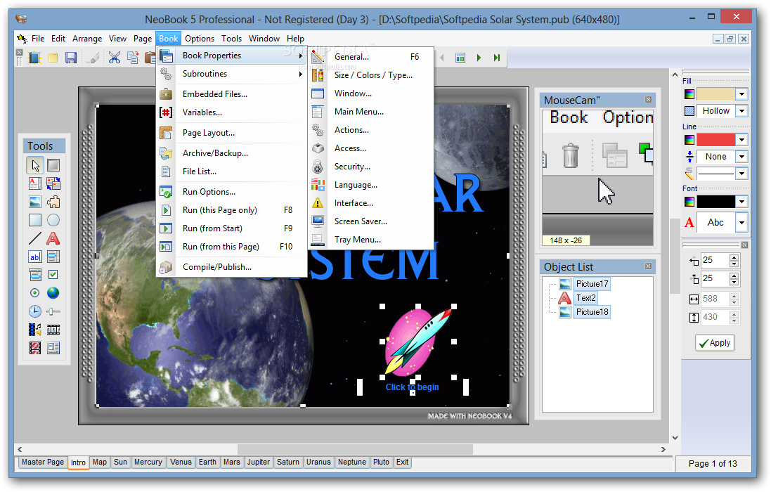 neobook style authoring software